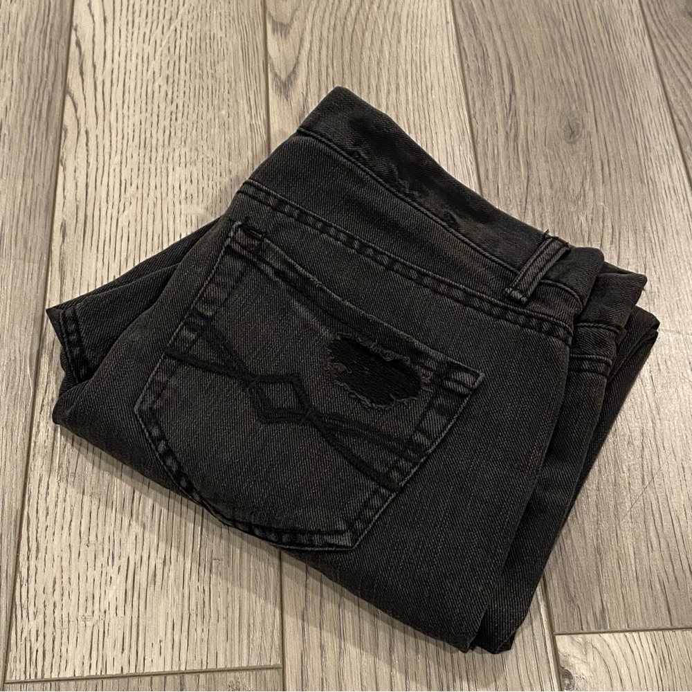 Mudd Distressed Destroyed Black Skinny Jeans Womens / Juniors Size 7 Denim Pants - Picture 9 of 9